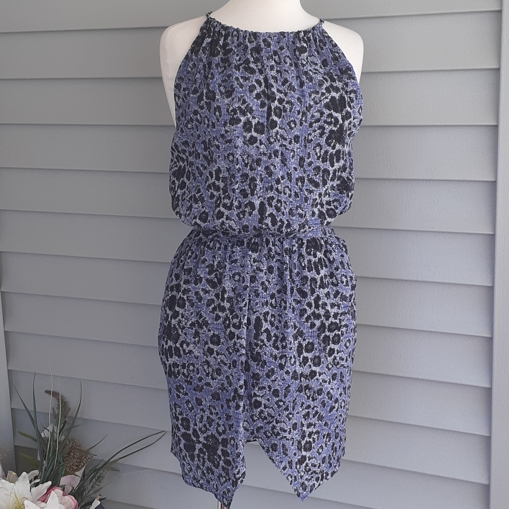 Derek Lam dress blue and black leopard print💙🖤💙